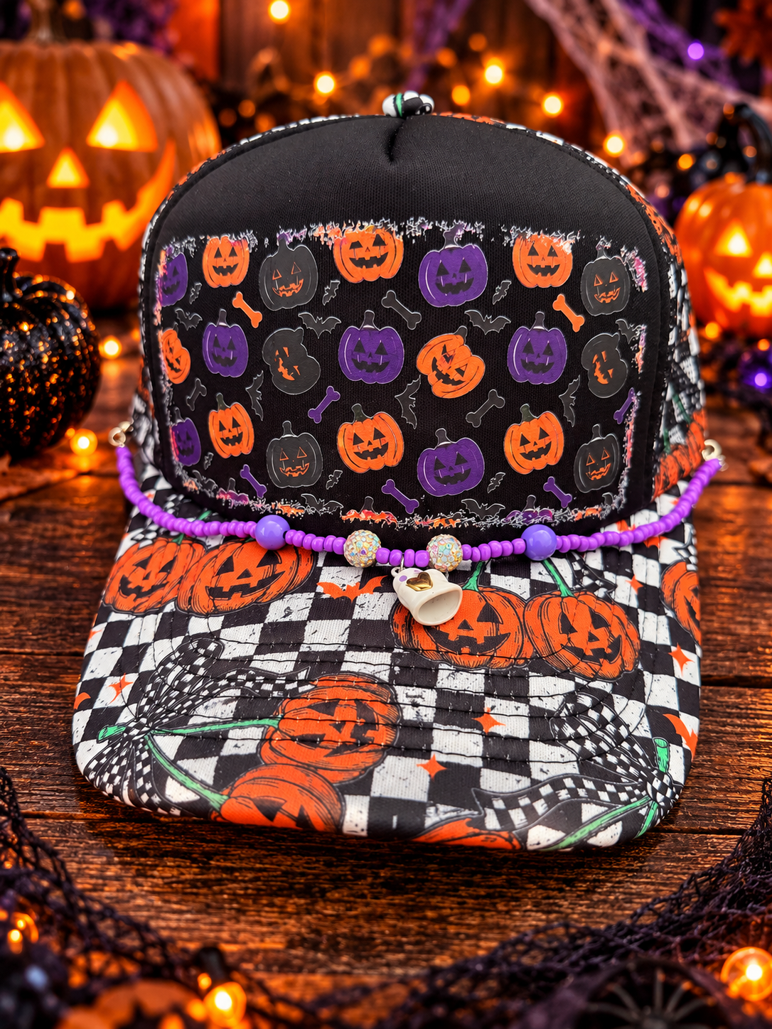 Witchy Pumpkin Trucker Hat