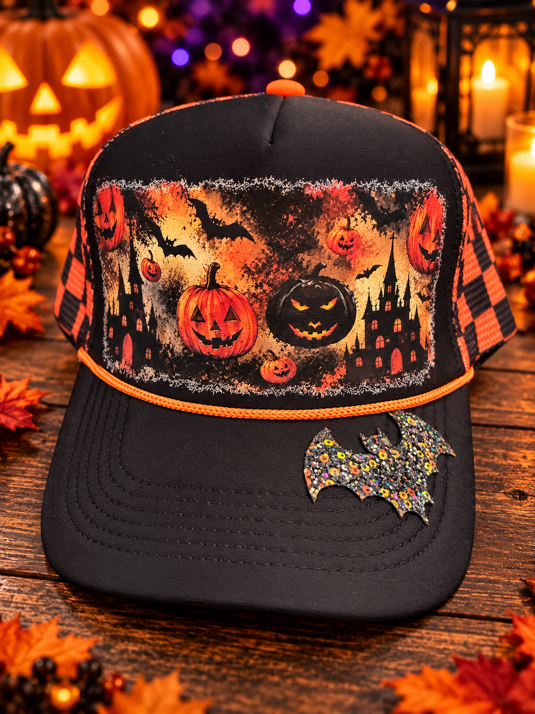 SPOOKY Bat Trucker Hat
