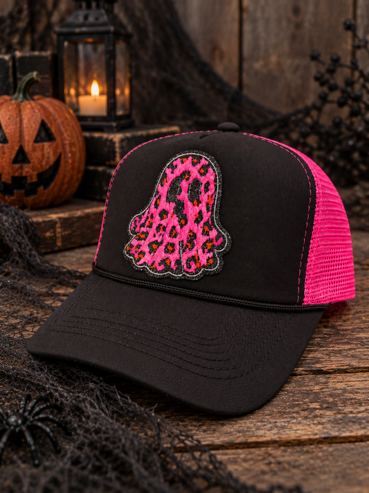 Moody pink Ghost Trucker Hat