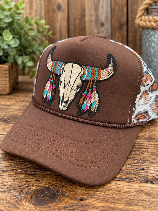 Rustic Longhorn Trucker Hat