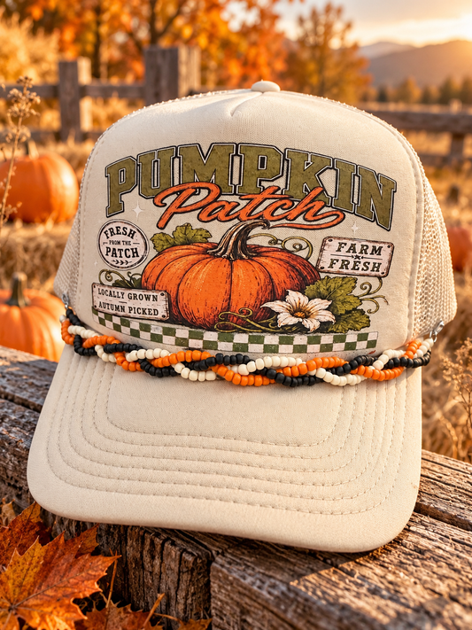 Rustic Pumpkin Patch Trucker Hat
