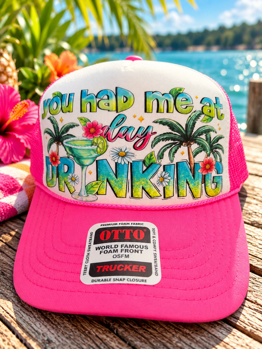 Tropical Day Drinking Trucker Hat