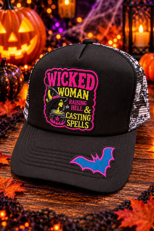 Spooky Woman Trucker Hat